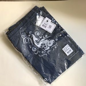 Good Vibe Jogger Petite XL scrub pants Heather navy color